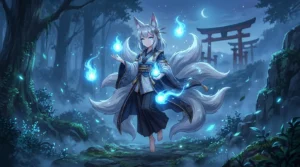 Yuki Kitsune SillyTavern Character Prompt Architecture in Blue Hour Aesthetic